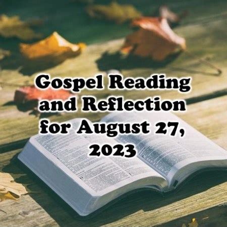 Gospel Reflection Archives .